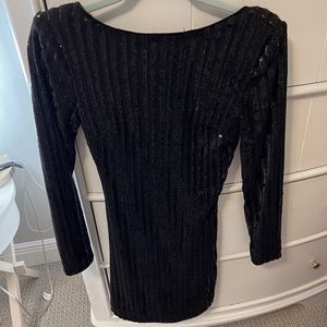 Black sequins dress